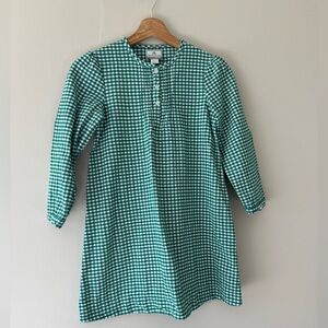 Petite Plume Green Gingham Cotton Nightgown Size 10 Girls Christmas Pj Holiday